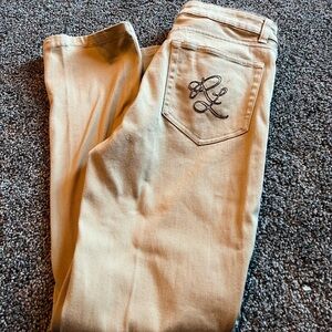Polo jeans Co Ralph Lauren RARE Khaki Pants 28x28 EMBROIDERED RL men